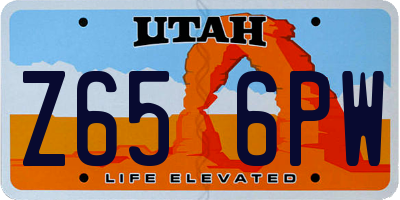 UT license plate Z656PW