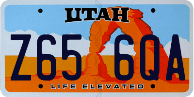 UT license plate Z656QA