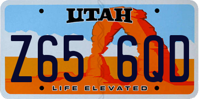 UT license plate Z656QD
