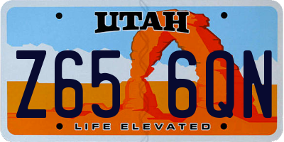 UT license plate Z656QN