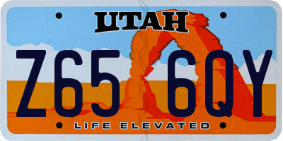 UT license plate Z656QY