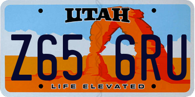 UT license plate Z656RU