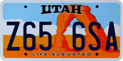 UT license plate Z656SA