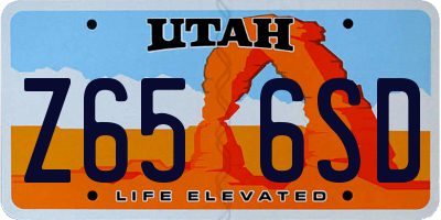 UT license plate Z656SD