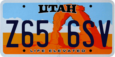 UT license plate Z656SV