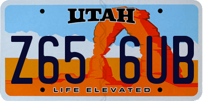 UT license plate Z656UB