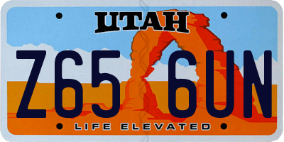 UT license plate Z656UN