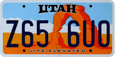 UT license plate Z656UO