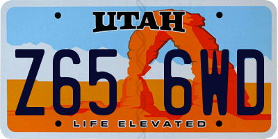 UT license plate Z656WD