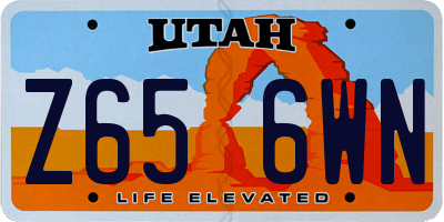 UT license plate Z656WN