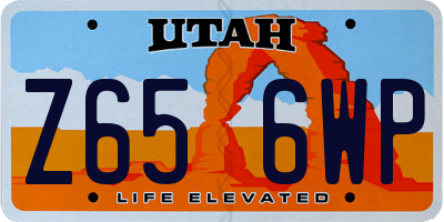 UT license plate Z656WP