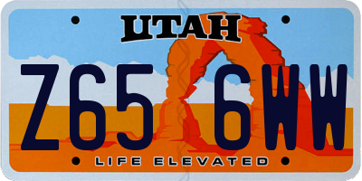 UT license plate Z656WW