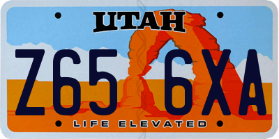 UT license plate Z656XA