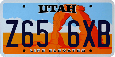 UT license plate Z656XB