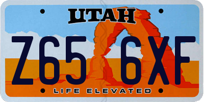 UT license plate Z656XF