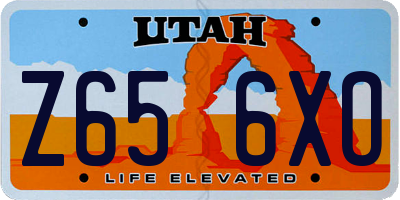 UT license plate Z656XO