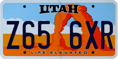 UT license plate Z656XR