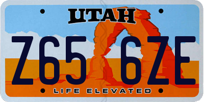 UT license plate Z656ZE