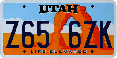 UT license plate Z656ZK