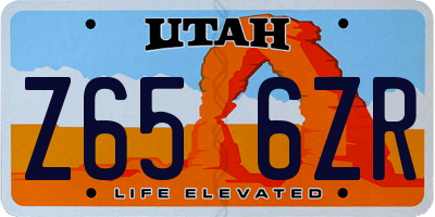 UT license plate Z656ZR