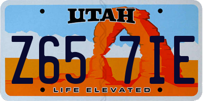 UT license plate Z657IE
