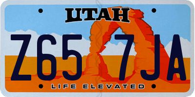 UT license plate Z657JA