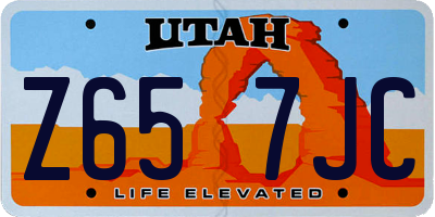 UT license plate Z657JC