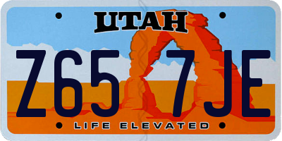 UT license plate Z657JE