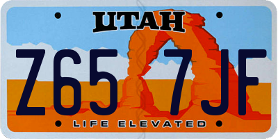UT license plate Z657JF