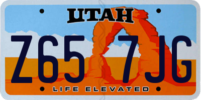 UT license plate Z657JG