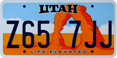 UT license plate Z657JJ