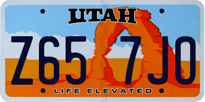 UT license plate Z657JO