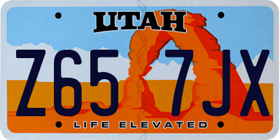 UT license plate Z657JX