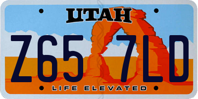 UT license plate Z657LD