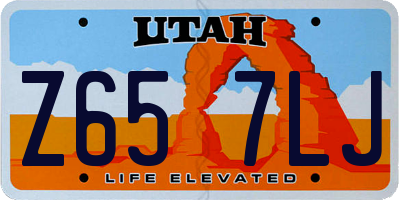 UT license plate Z657LJ