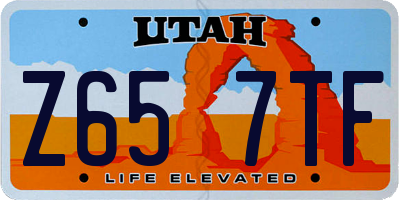 UT license plate Z657TF