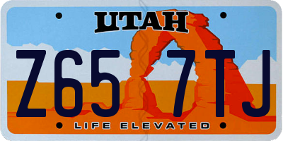 UT license plate Z657TJ