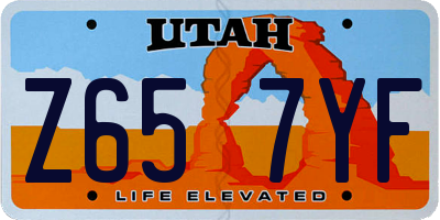 UT license plate Z657YF