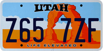UT license plate Z657ZF