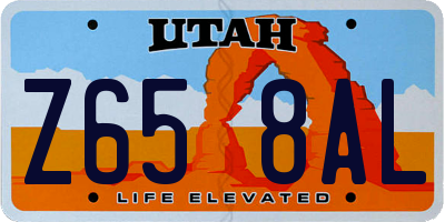UT license plate Z658AL