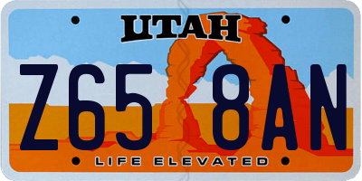 UT license plate Z658AN