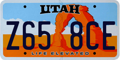 UT license plate Z658CE