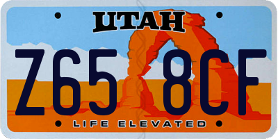 UT license plate Z658CF