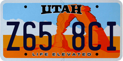 UT license plate Z658CI