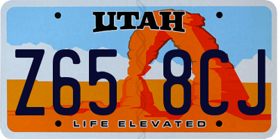 UT license plate Z658CJ