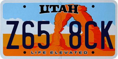 UT license plate Z658CK