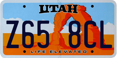 UT license plate Z658CL