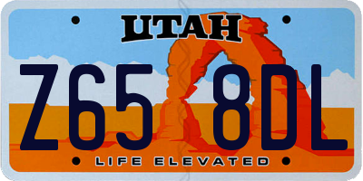 UT license plate Z658DL