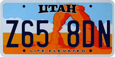 UT license plate Z658DN