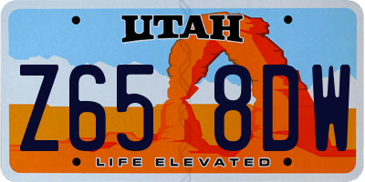 UT license plate Z658DW